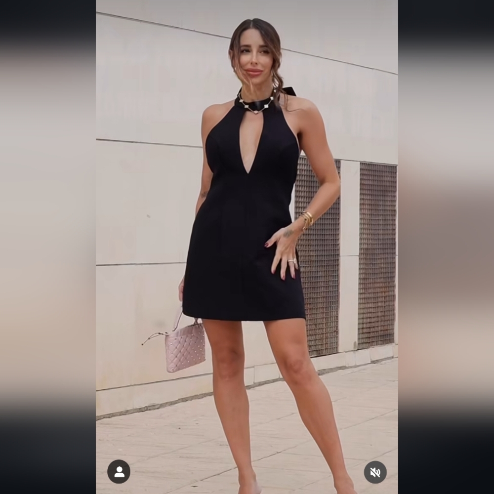 Zara HALTER BOW MINI DRESS - Picture 7 of 16
